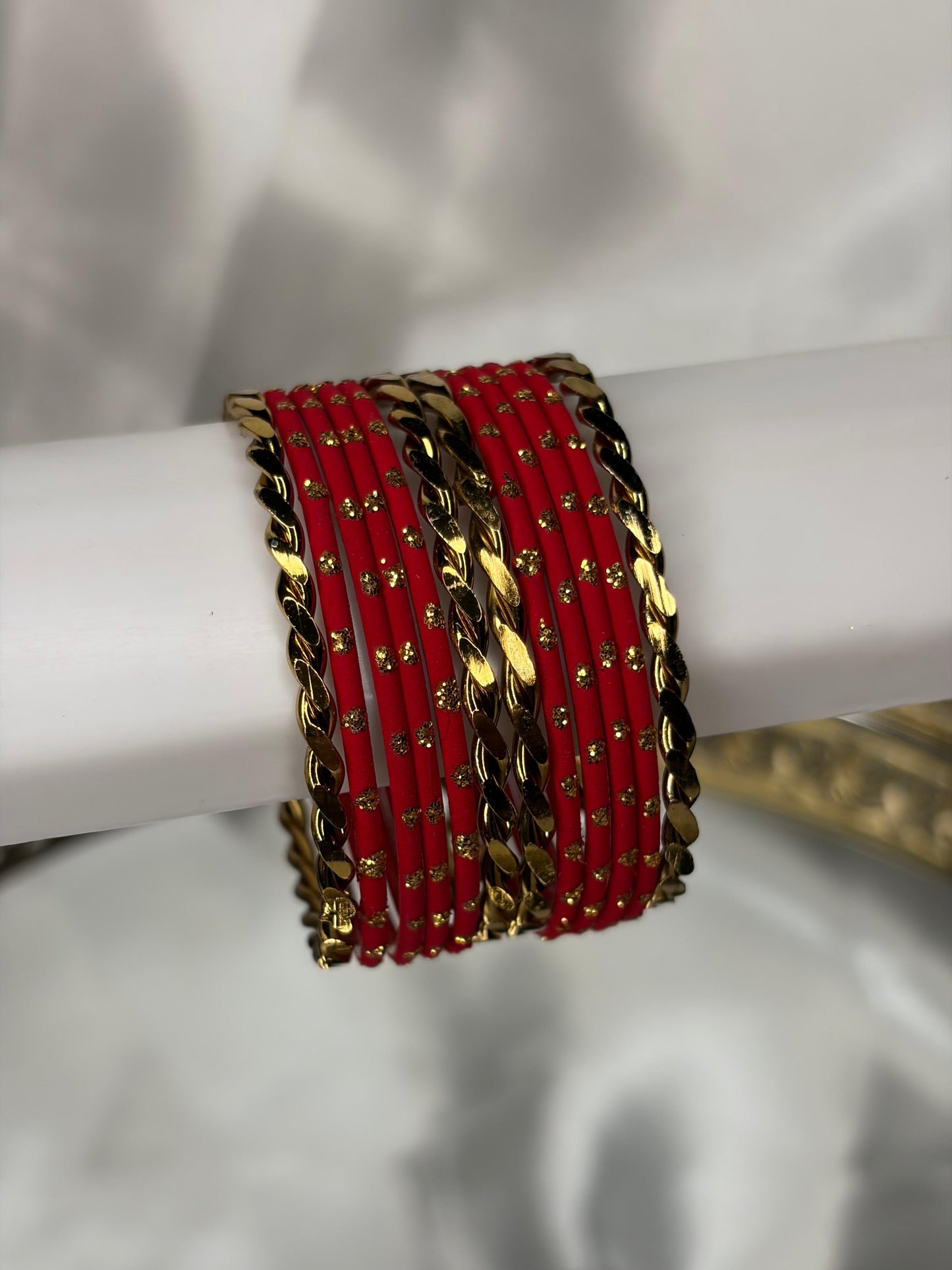 Twisted with Plain Colour Kids Metal Bangles