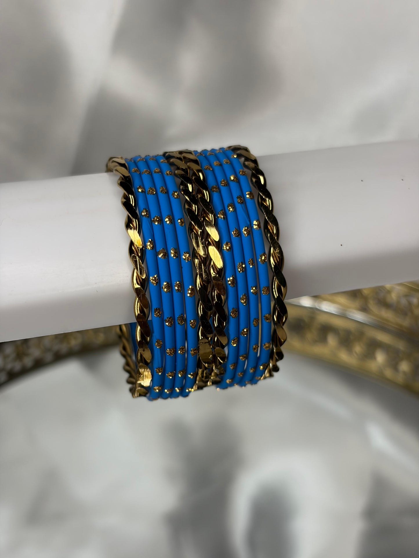 Twisted with Plain Colour Kids Metal Bangles