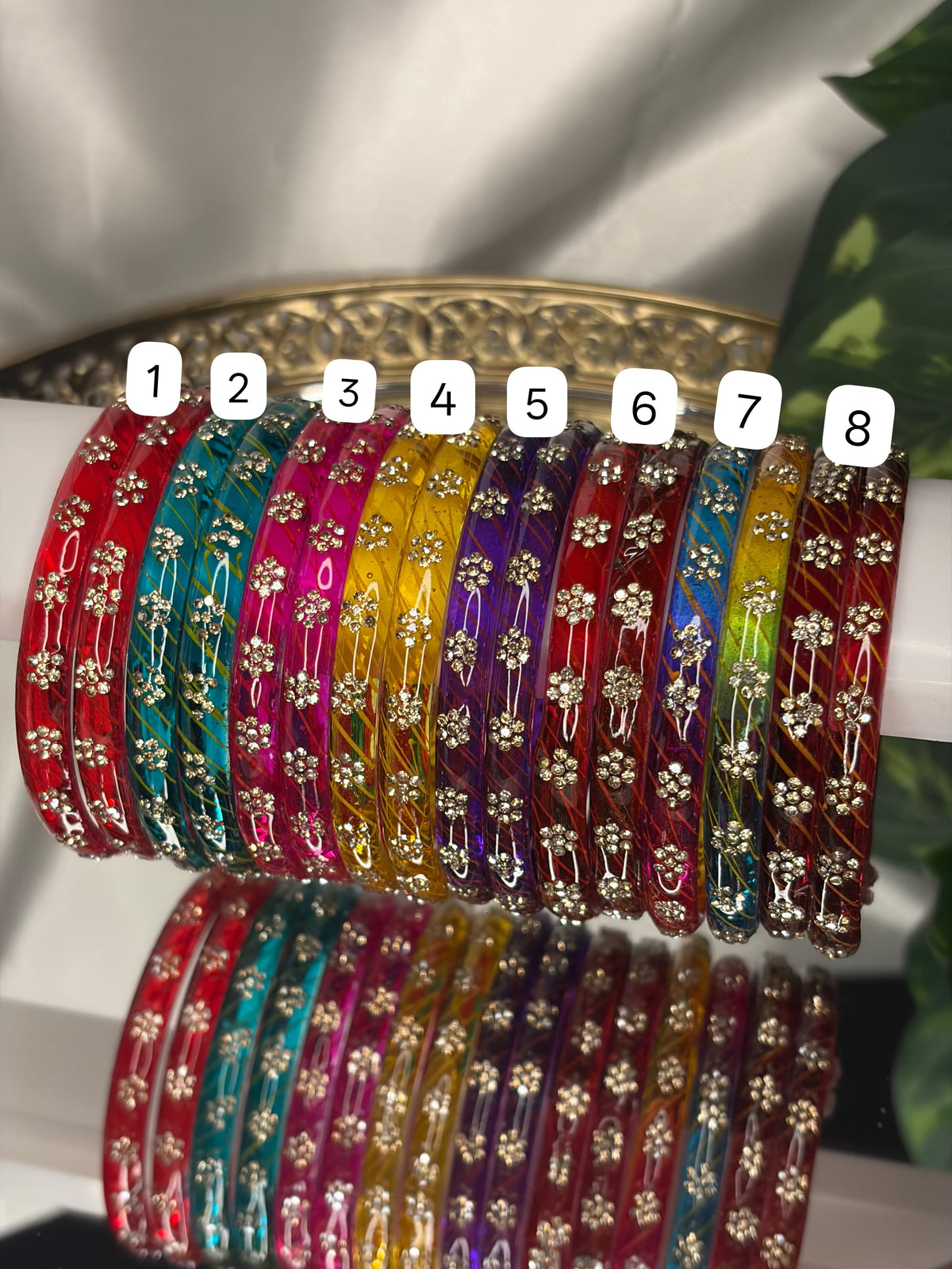 Floral Glass Kada